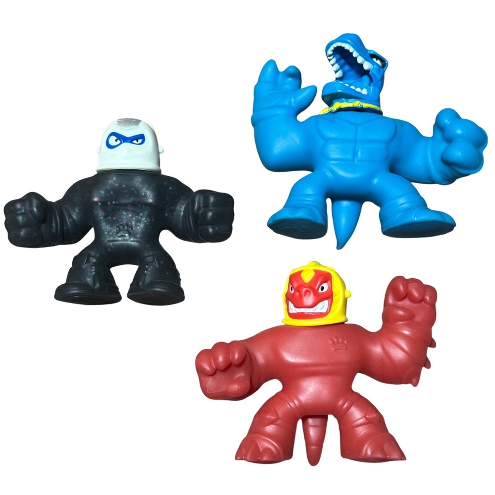 Heroes Of Goo Jit Zu Stretch Figures Lot Of‎ 3 Thrash Shark Blazagon Toy
